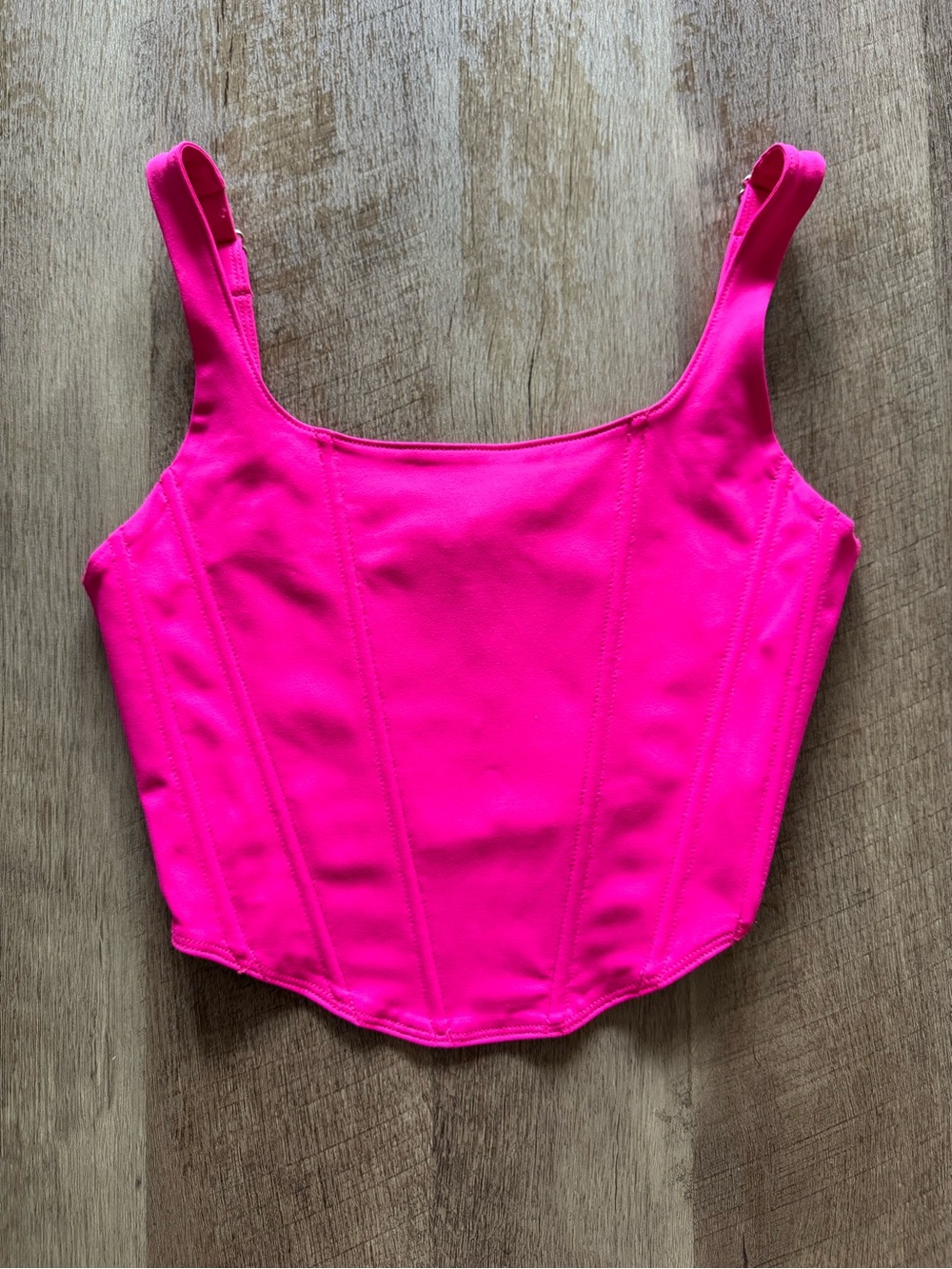 ReoRia Hot Pink Corset-Style Tank Top